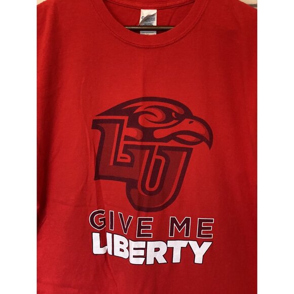 Liberty Flames Red S/S T-Shirt Men's Size L NCAA Give Me Liberty LU University - Picture 8 of 9